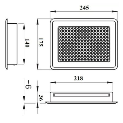 Darco Kaminarest K3-ML 245x175 mm