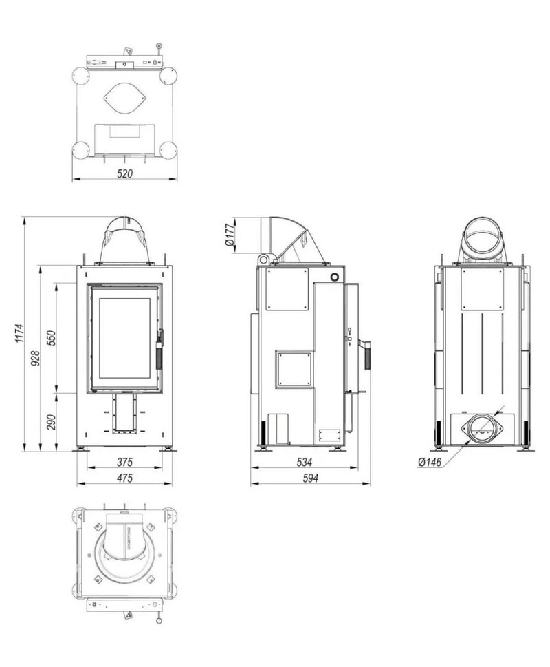 Defro Ahjukolle VIS XSM 6C Moodud