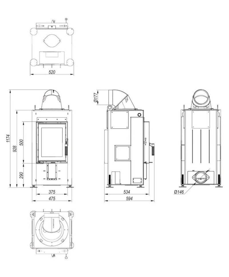 Defro Ahjukolle VIS XSM 6C mini Moodud