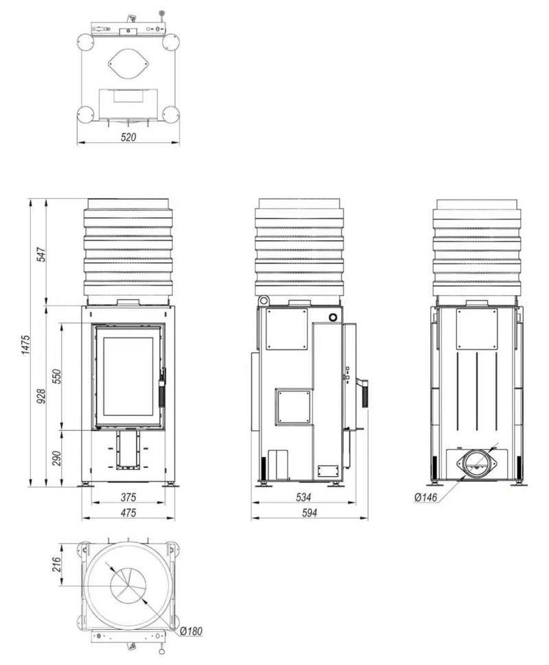 Defro Ahjukolle VIS XSM 9A Moodud