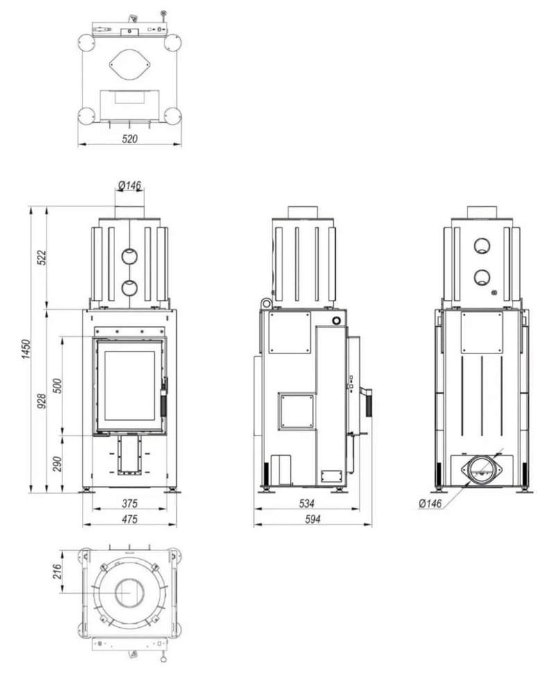 Defro Ahjukolle VIS XSM 9S mini Moodud