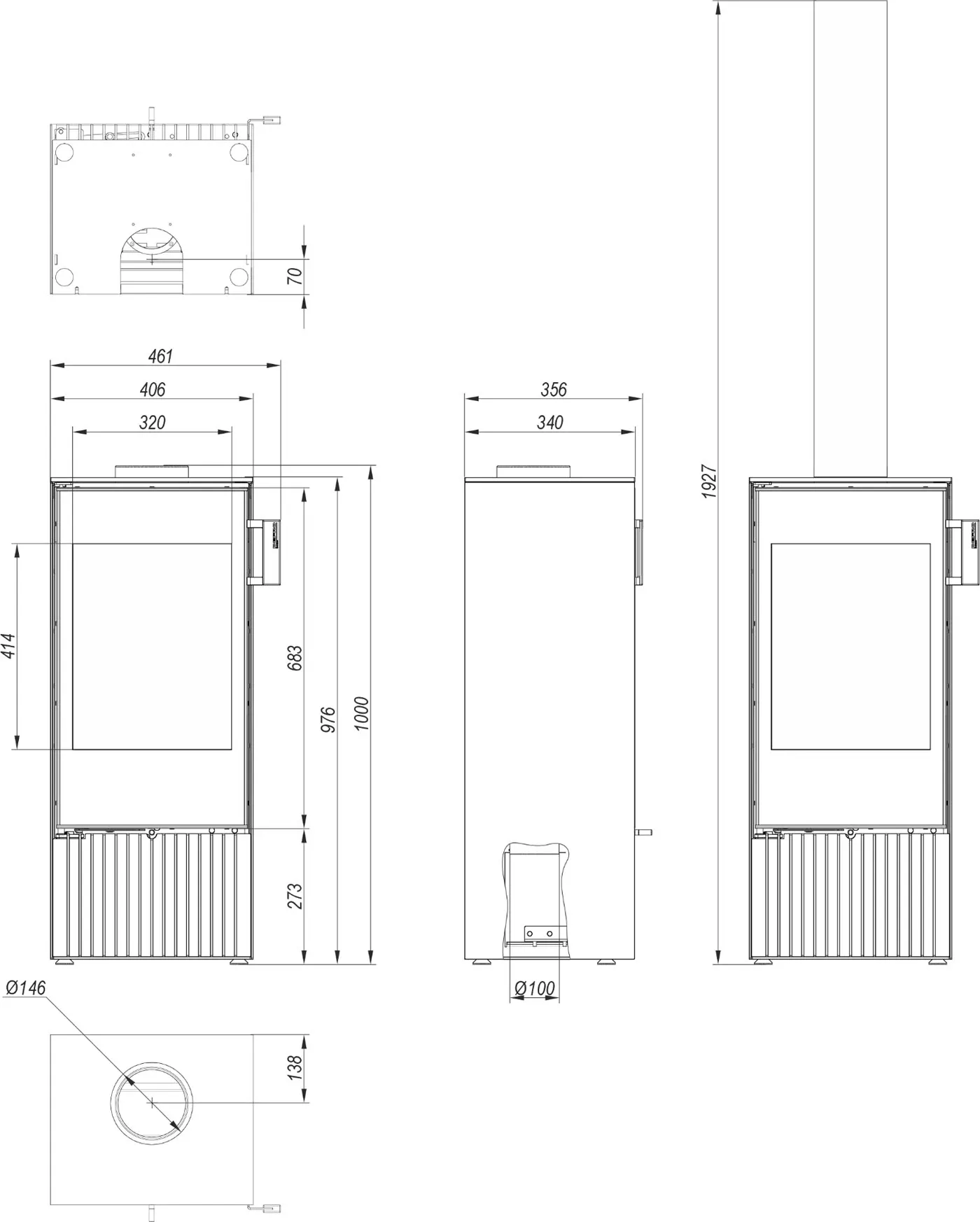 Defro Home Kamin Adeo Mõõdud