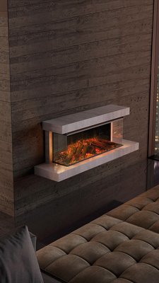 LaNordica ElektriKamin LUMEN 1200 Raamiga Stone inter 2