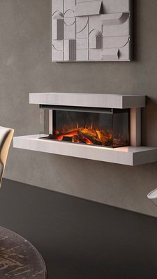 LaNordica ElektriKamin LUMEN 870 Raamiga Chalk inter 2