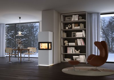 Nordpeis Kamin Cannes LED valge inter