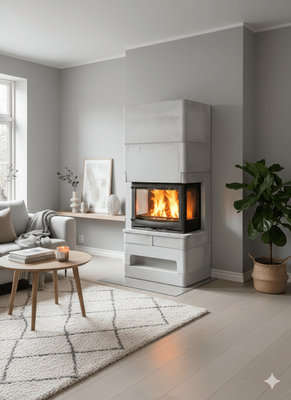 Nordpeis kamin BRUSSEL ja sudamik Invicta Selenic 3klaasiga AI inter 1