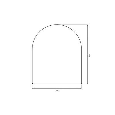 PR Kaminaesine plekk 100x120cm Pool Umar must matt mm