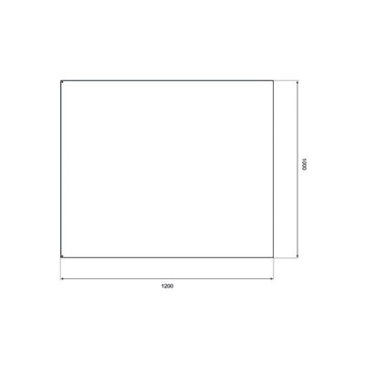 PR Kaminaesine plekk 120x100cm must matt mm