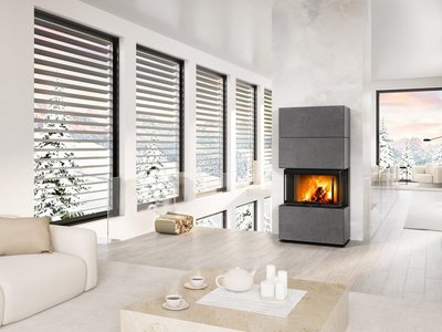 Romotop Kamin Cara C 62 thermaline grey inter