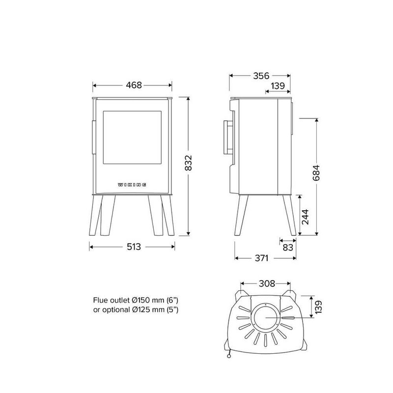 WIKING Kamin Mini 2 Jalad Korge mm