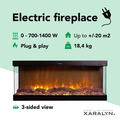 Xaralyn Elektrikamin Levico 90 detail 0