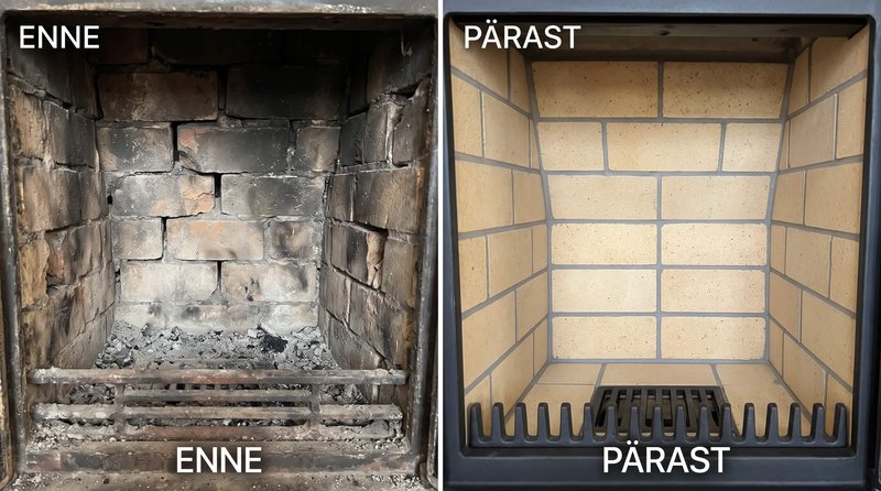 vana ahjukolde remont enne parast Kaminakoda